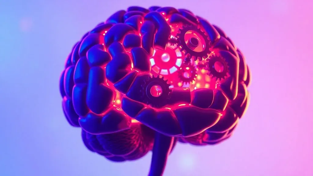 Ilustración abstracta de un cerebro humano iluminado con piezas faltantes, representando los vacíos en nuestro conocimiento y la ilusión de sabiduría.