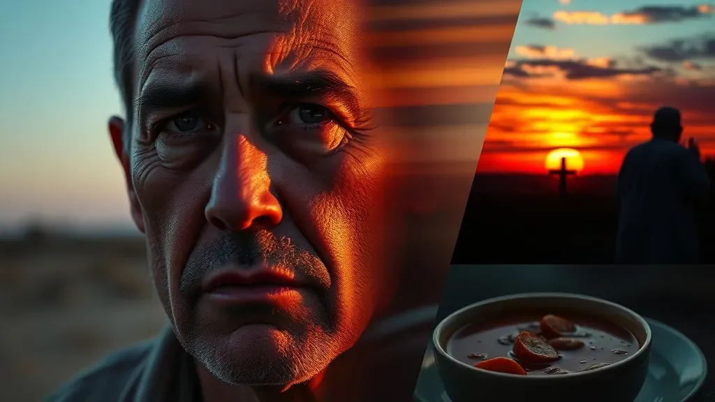 Ilustración del Efecto Kuleshov mostrando un rostro humano neutro comparado con diferentes objetos que cambian su significado emocional.